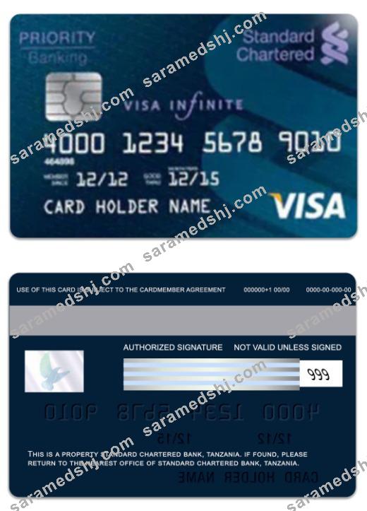 Tanzania Standard Chartered Bank visa debit card